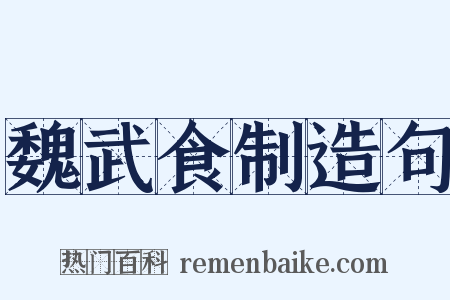 魏武食制造句是什么意思的图片
